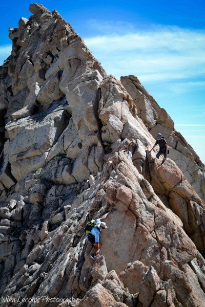 The final section of the lower ridge was the most airy, with several s...