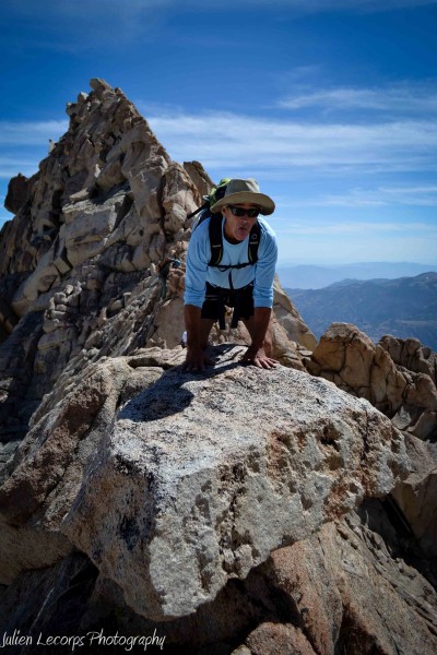 This big rock was balancing on the ridge, with massive dropoff on each...