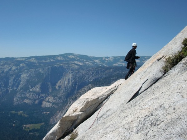 Last technical pitch on Snake Dike.