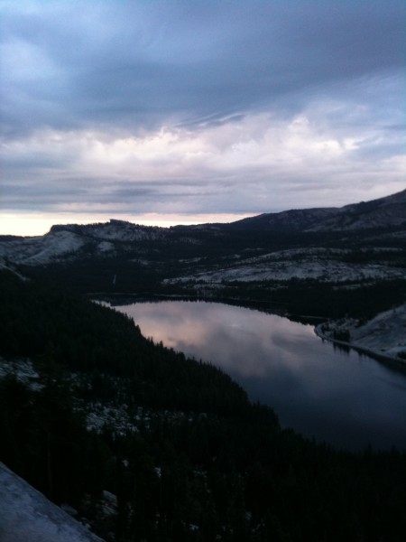 Early morning view of Tenaya Lake