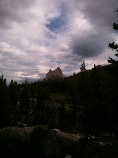 Cathedral from somewhere in between Tenaya Peak and Matthes