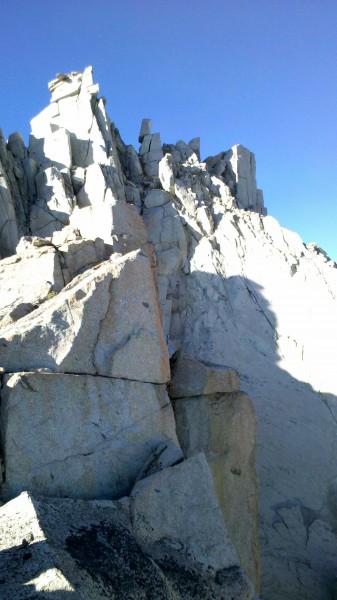 The start of the technical and loose bits past the summit of Darwin.