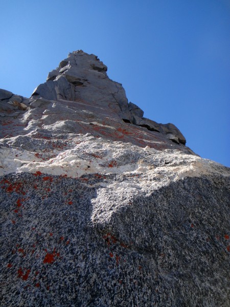 Upper Ibrium Tower at the first white band.