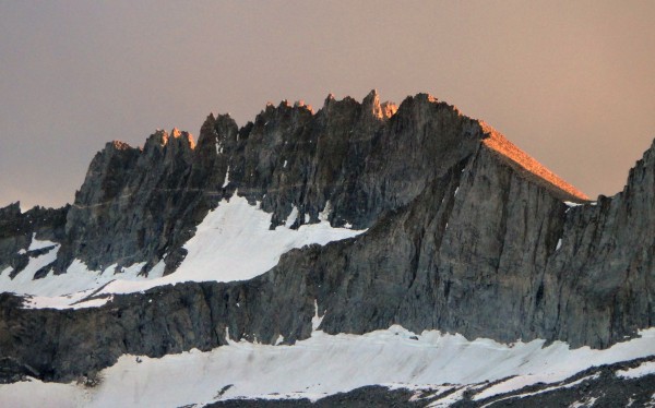 The Palisade Crest &#40;proper&#41; at sunset from the topout of Moon ...