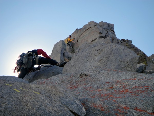 Simul-climbers on P9 & P10 of VBA, the best 5.7 pitches of the route.