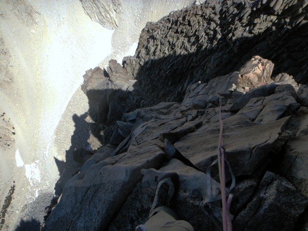 Looking down the linked P11 & P12 of VBA. Can you see Chris belaying?
